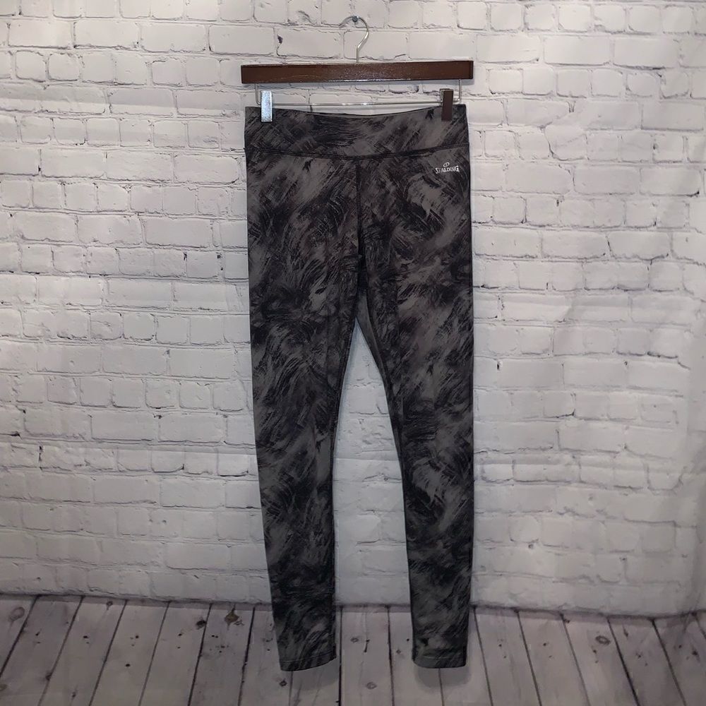 Spalding Speed Dri Gray & Black leggings size XS